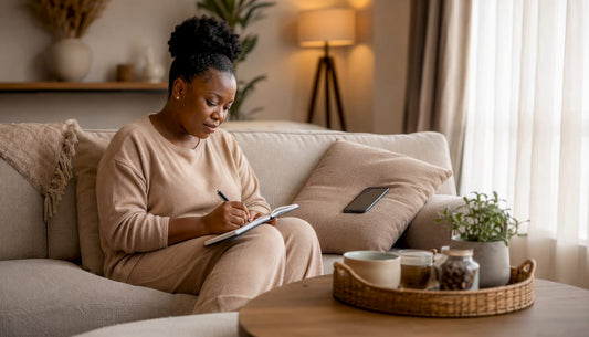 Woman receiving postnatal support call
